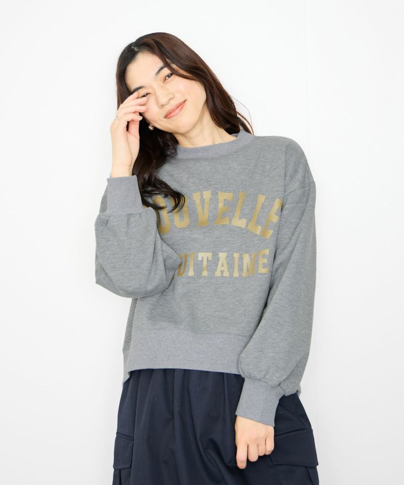 Idnes  箔プリントロゴスウェット レディース商品画像-1