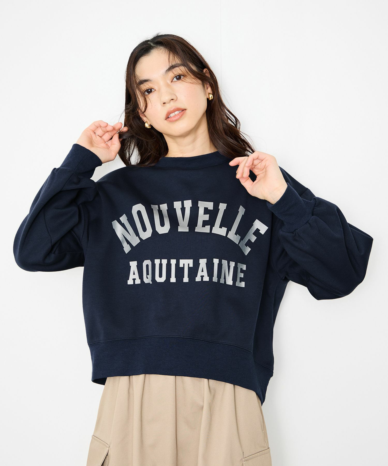 Idnes 箔プリントロゴスウェット レディース商品画像-2