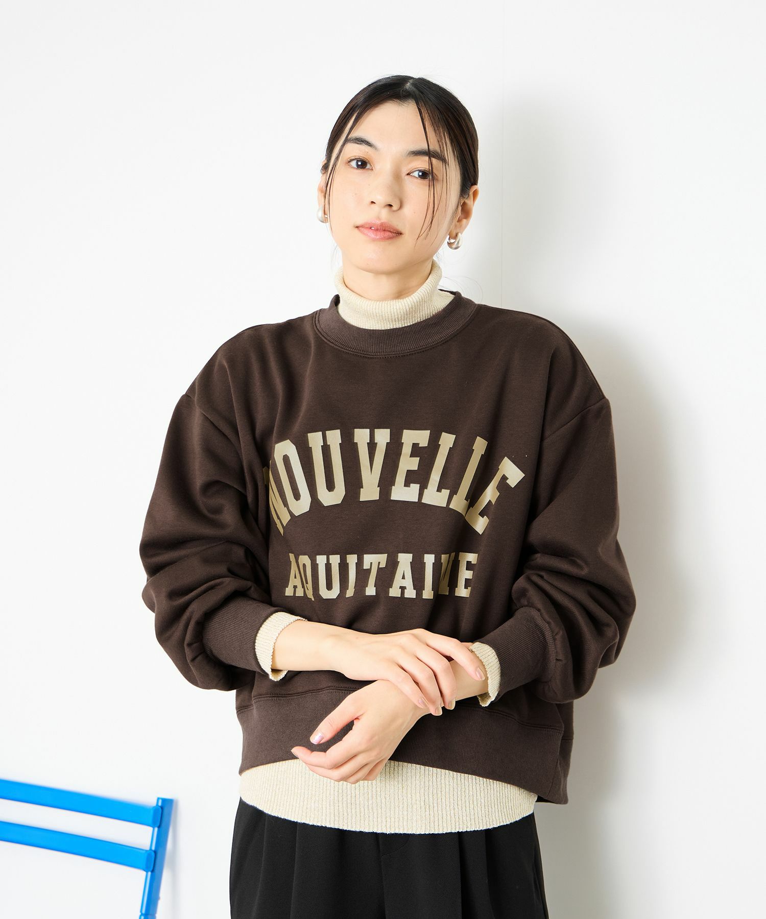 Idnes  箔プリントロゴスウェット レディース商品画像-3