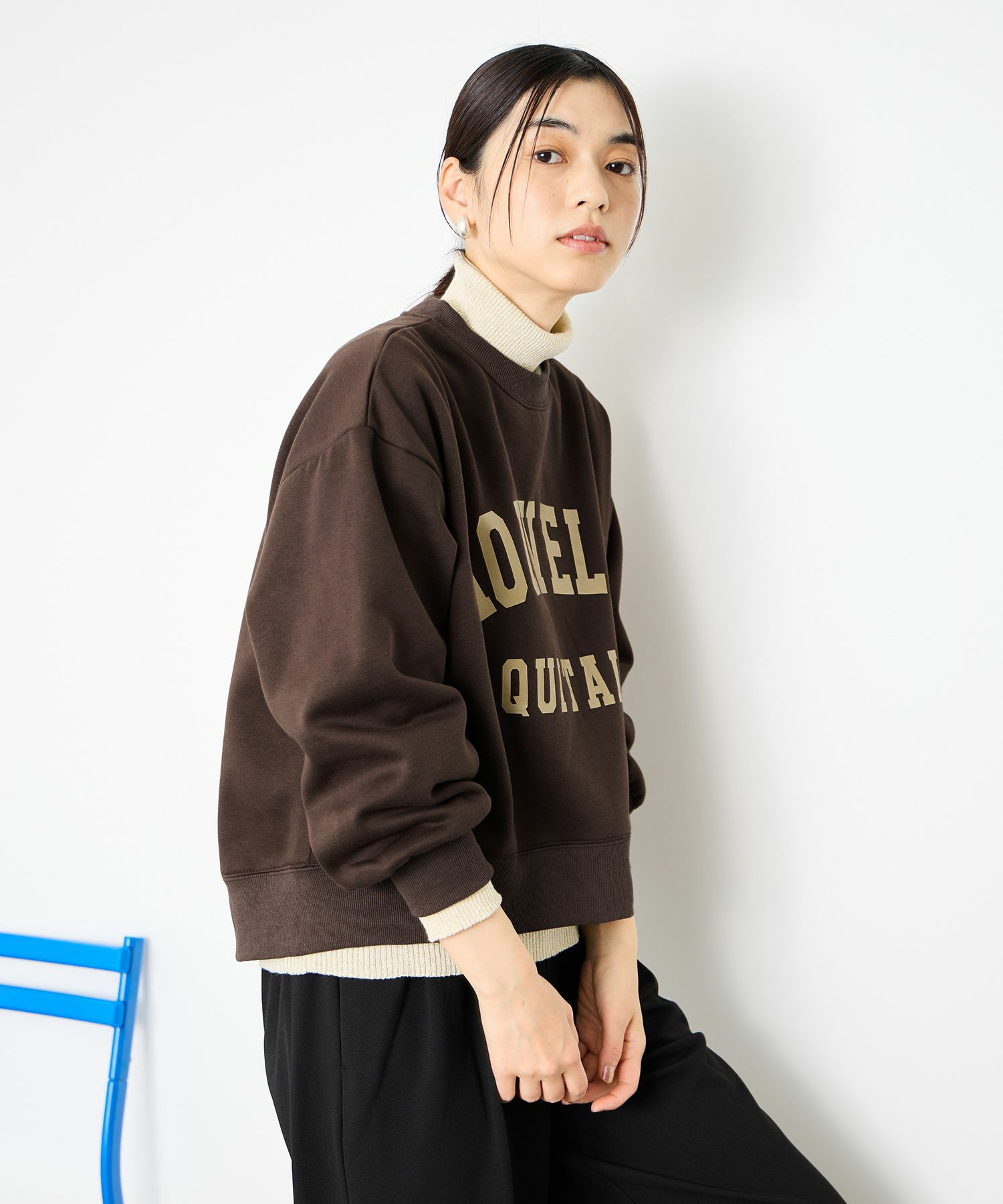 Idnes  箔プリントロゴスウェット レディース商品画像-13