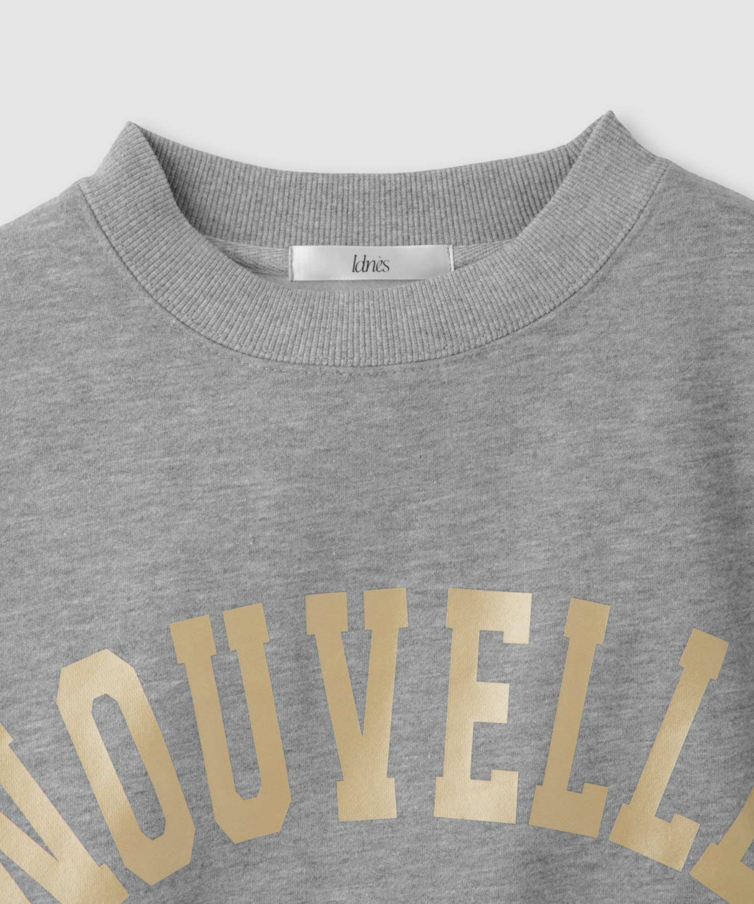 Idnes 箔プリントロゴスウェット レディース