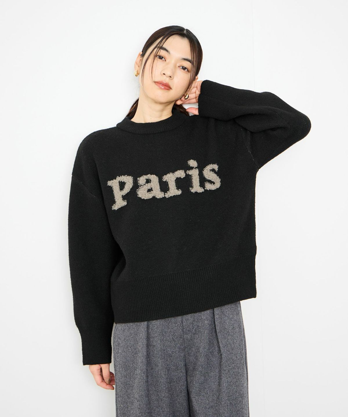  Idnes サガラ刺繍ニット レディース