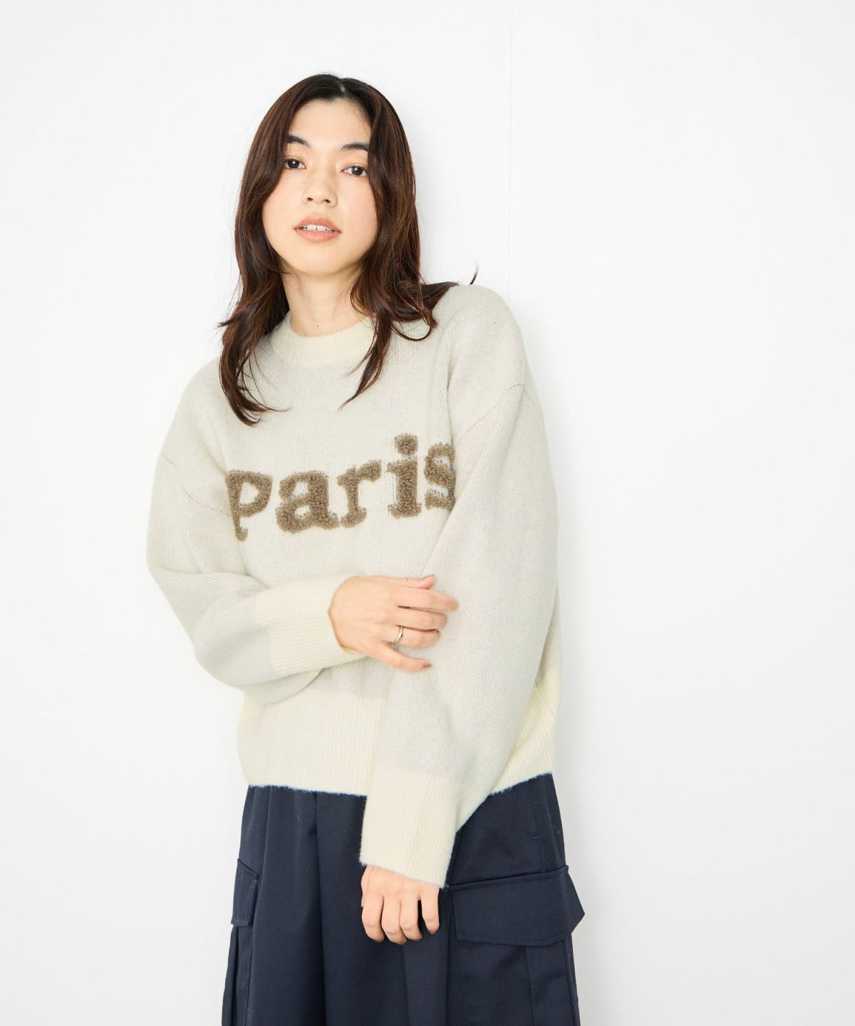  Idnes サガラ刺繍ニット レディース