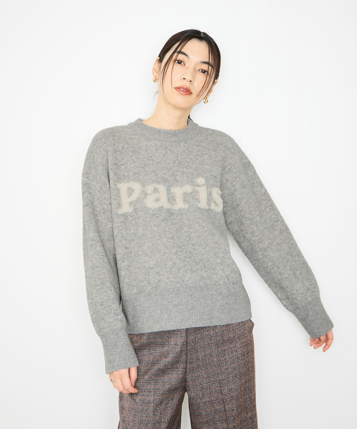  Idnes サガラ刺繍ニット レディース