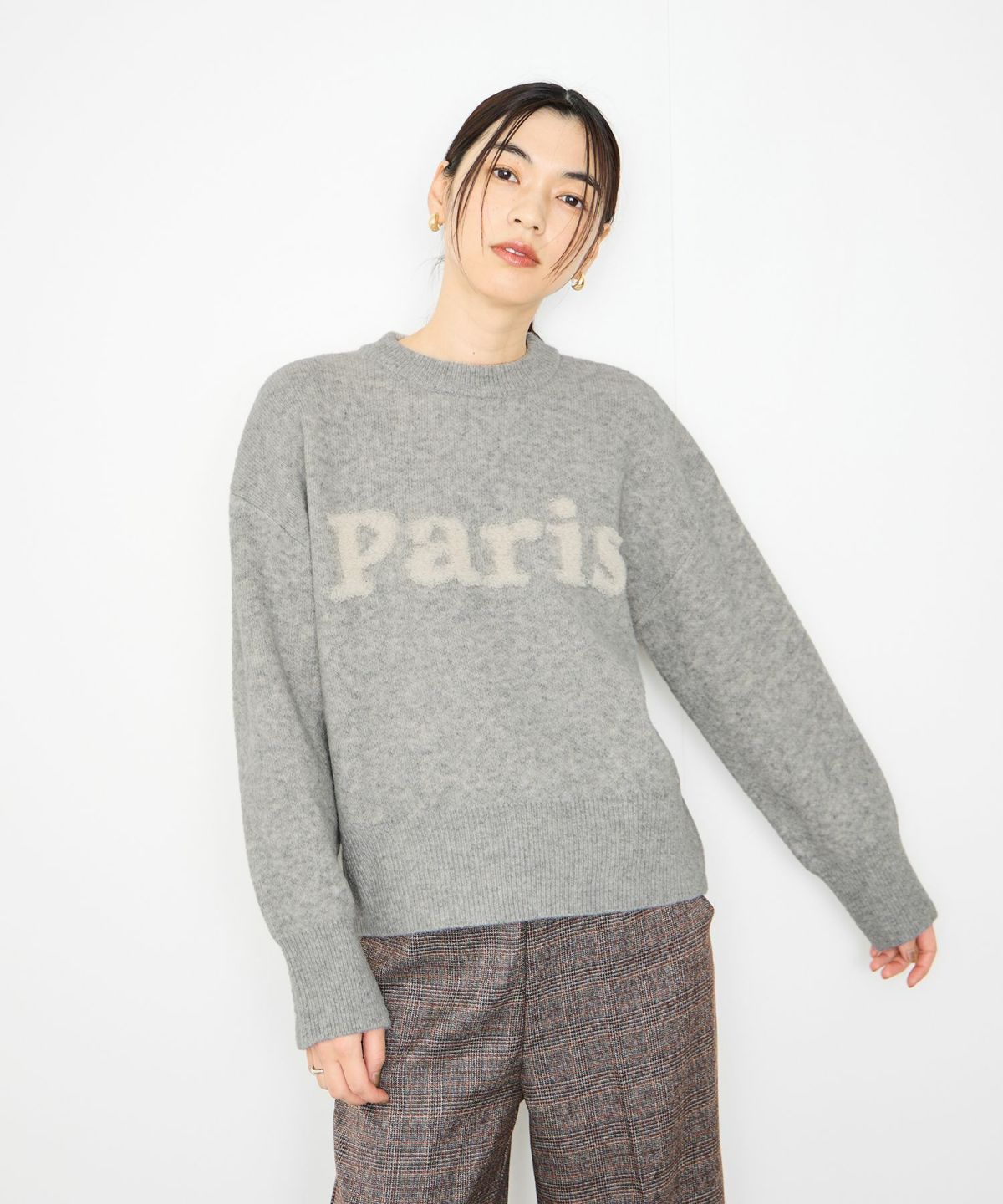  Idnes サガラ刺繍ニット レディース