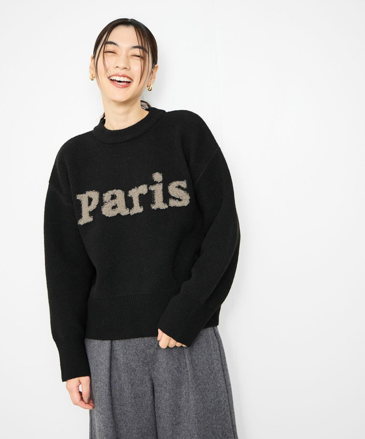  Idnes サガラ刺繍ニット レディース