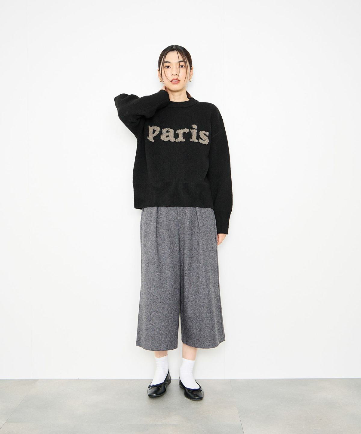  Idnes サガラ刺繍ニット レディース