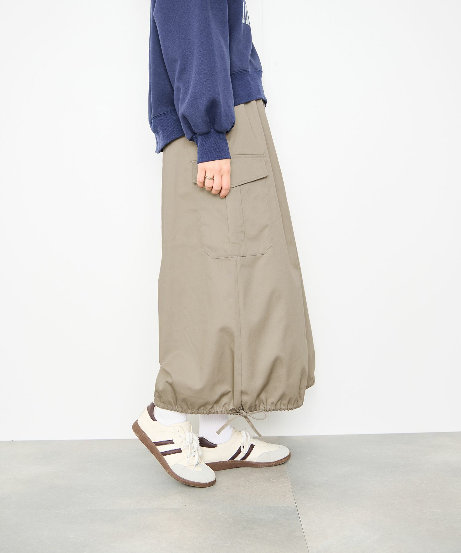 Idnes バルーンカーゴスカート レディース
