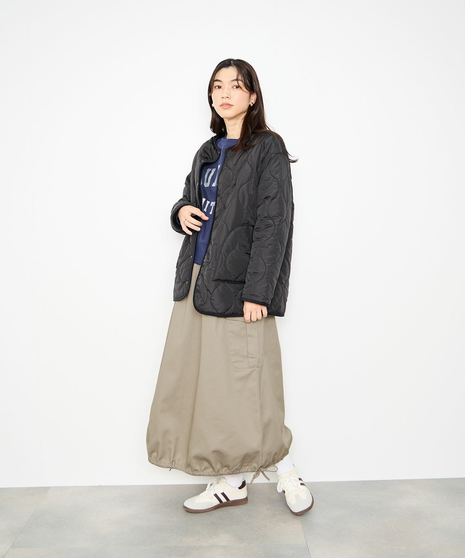 Idnes バルーンカーゴスカート レディース