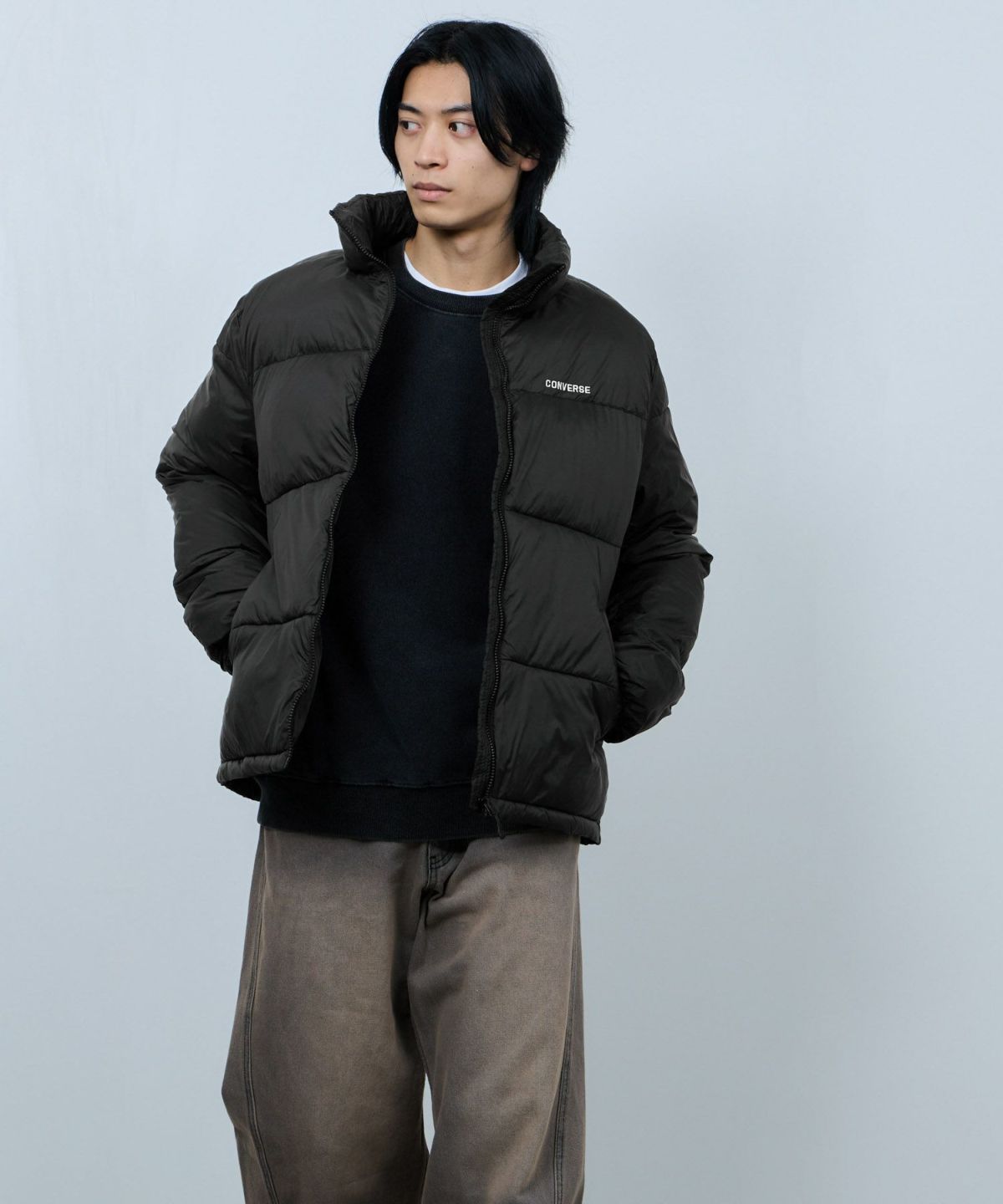 CONVERSE ナイロン中綿ジャケット メンズ