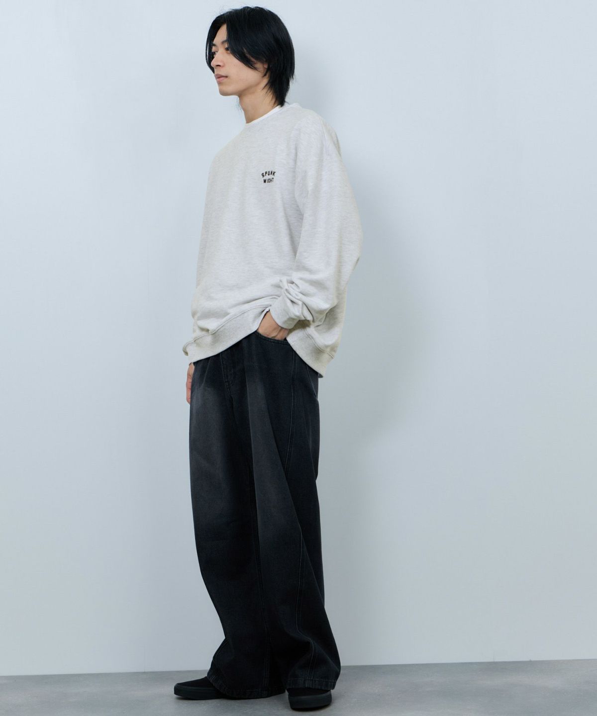 NAVY アニマルフェイス裏毛トレーナー メンズ