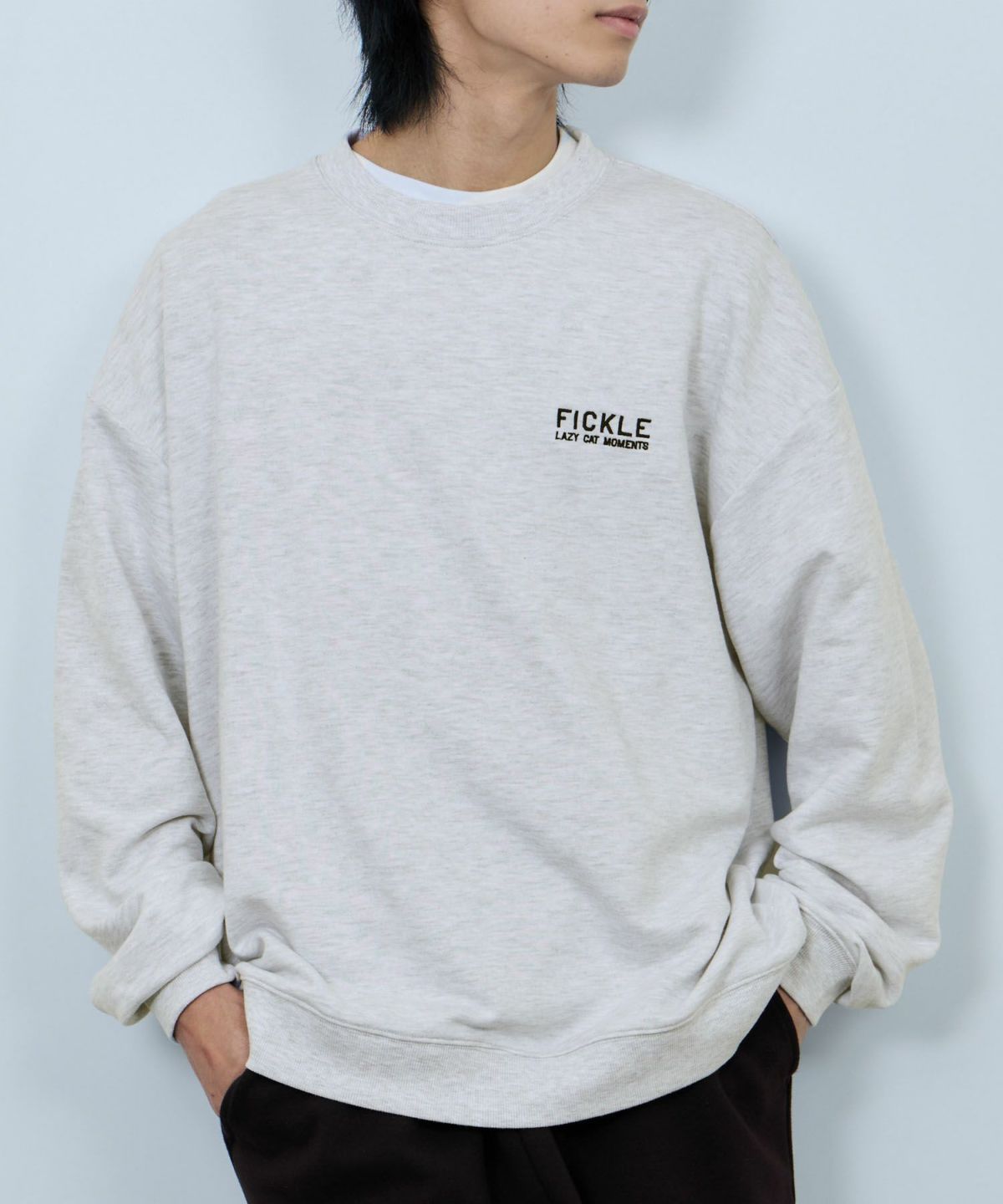 NAVY アニマルフェイス裏毛トレーナー メンズ