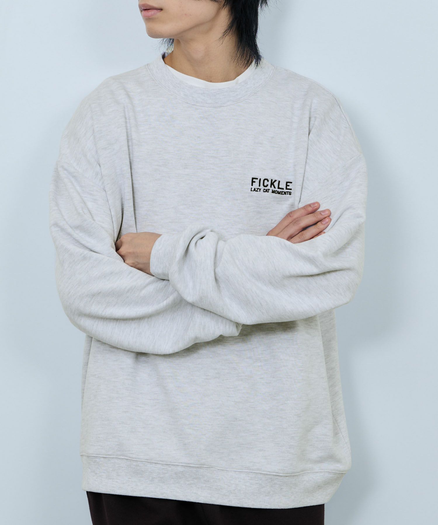 NAVY アニマルフェイス裏毛トレーナー メンズ