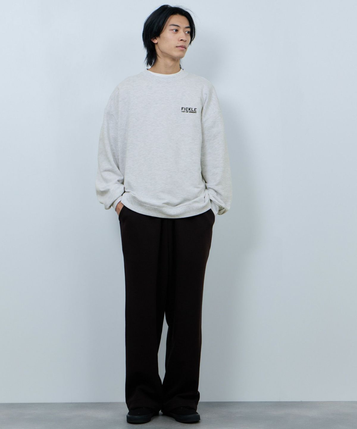 NAVY アニマルフェイス裏毛トレーナー メンズ