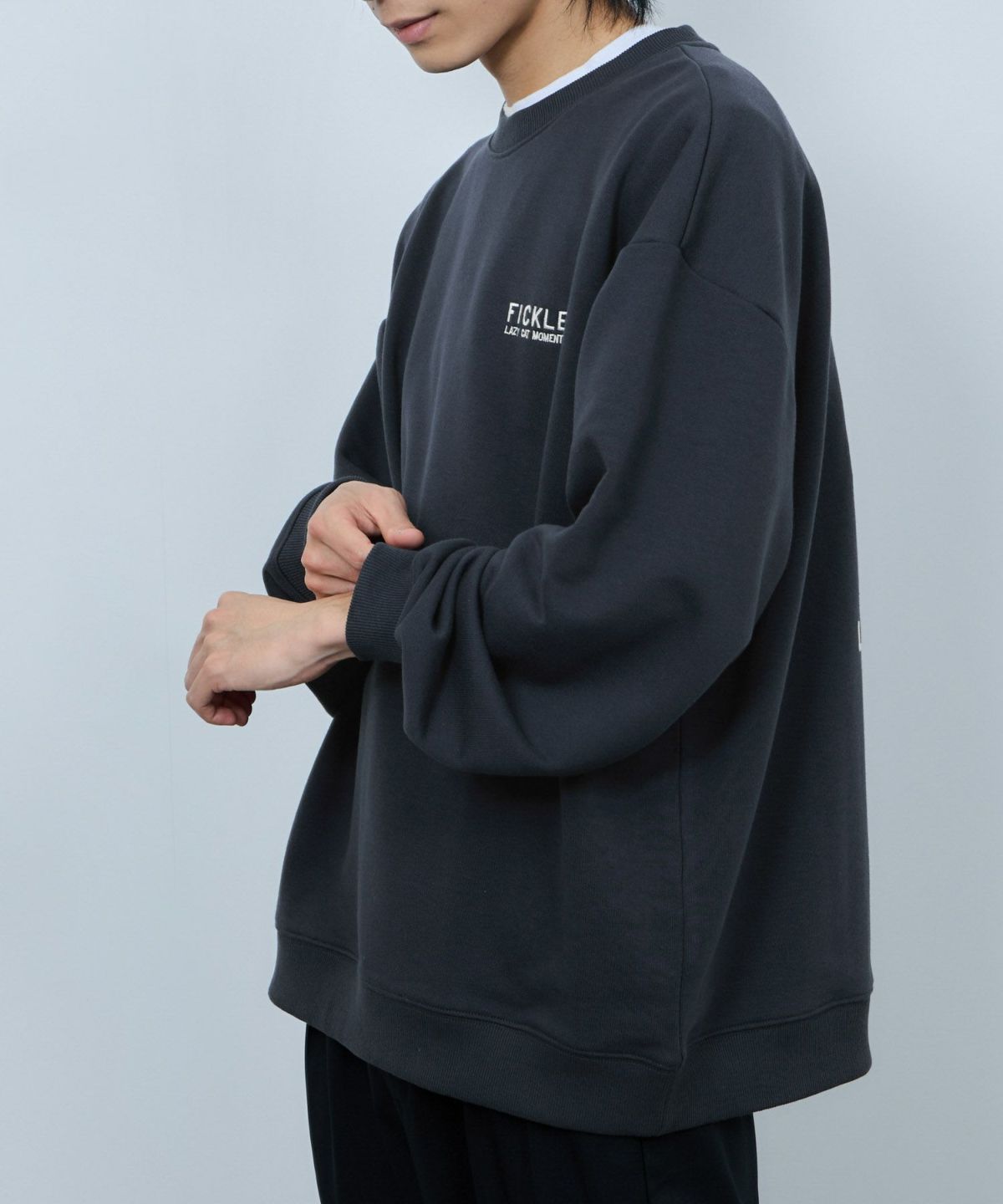 NAVY アニマルフェイス裏毛トレーナー メンズ