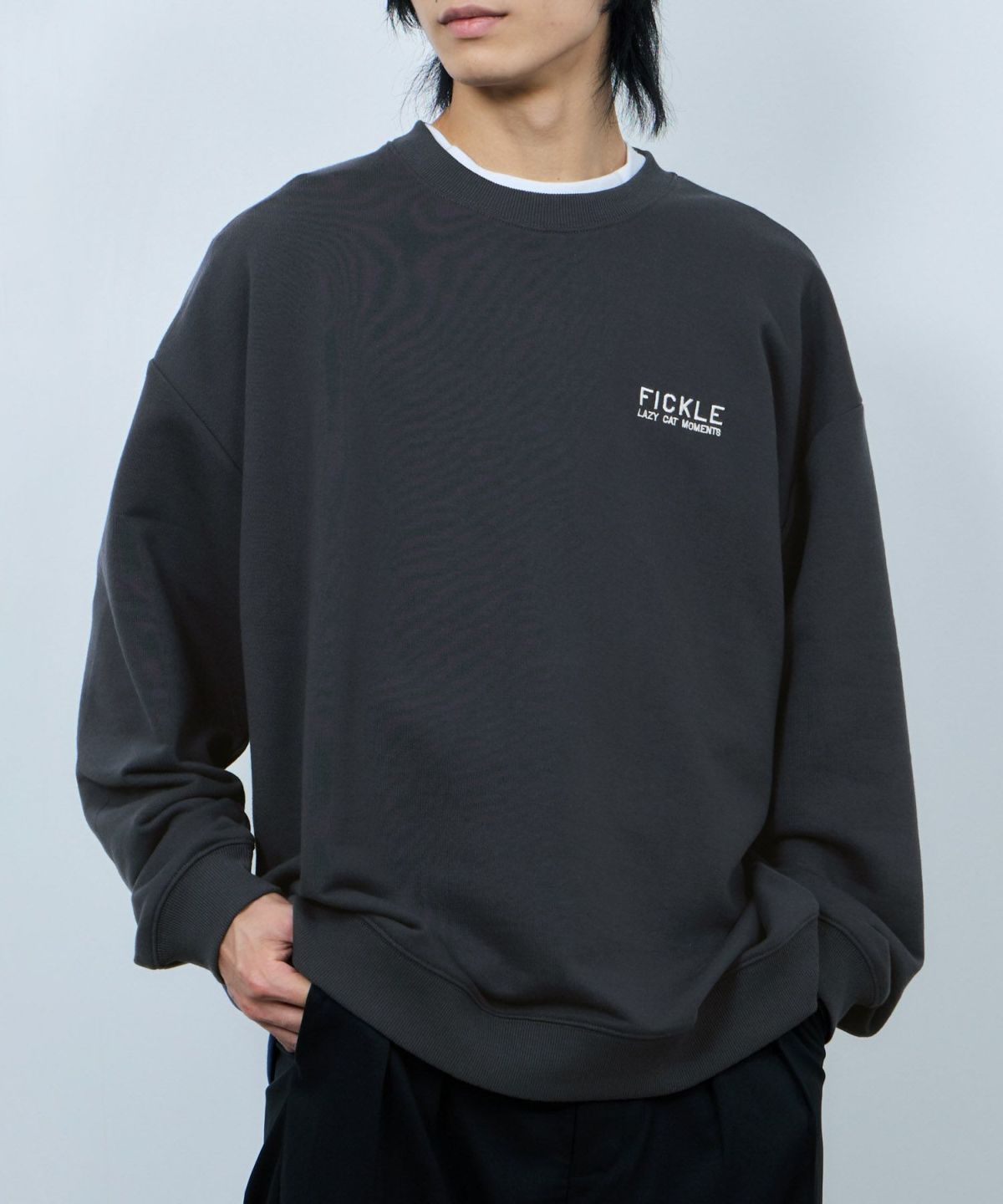 NAVY アニマルフェイス裏毛トレーナー メンズ