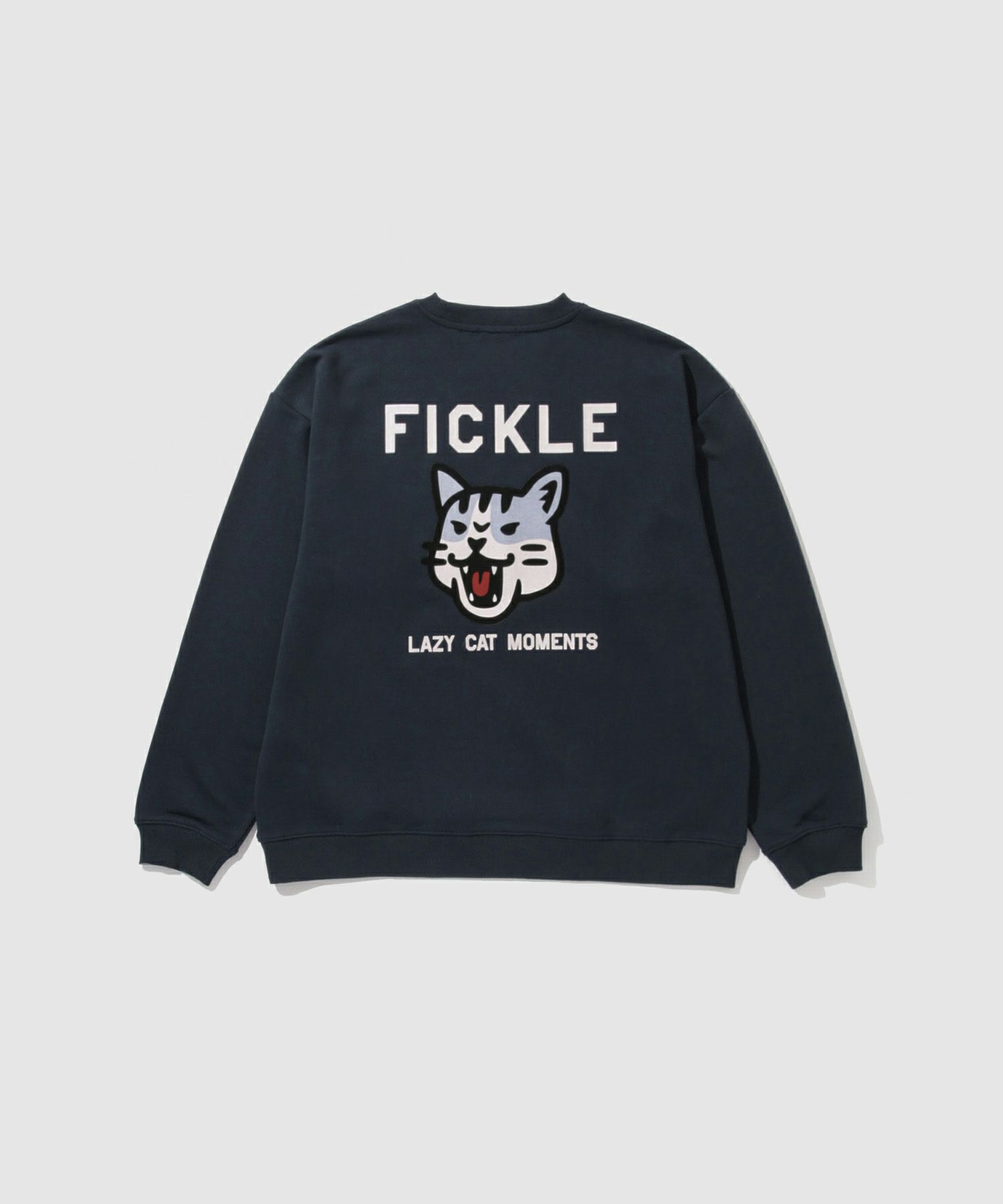 NAVY アニマルフェイス裏毛トレーナー メンズ
