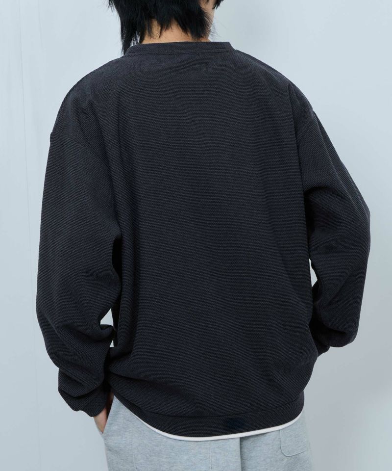 [値下げ]NAVY  ハニカム裏起毛フェイククルーネックトレーナー メンズ商品画像-12