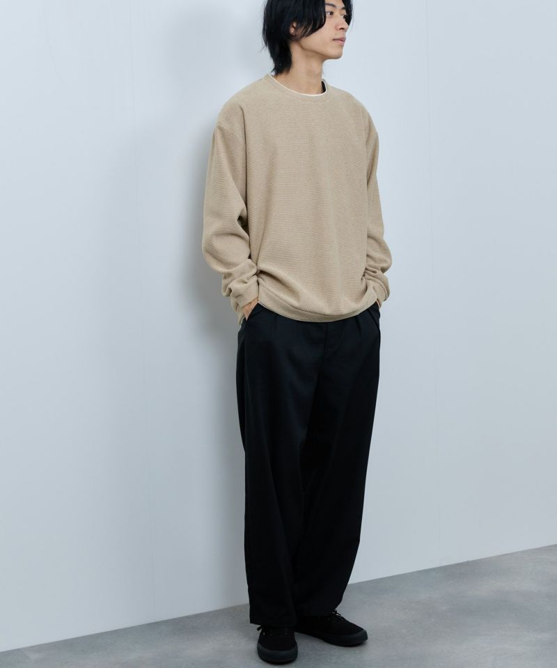 [値下げ]NAVY  ハニカム裏起毛フェイククルーネックトレーナー メンズ商品画像-16