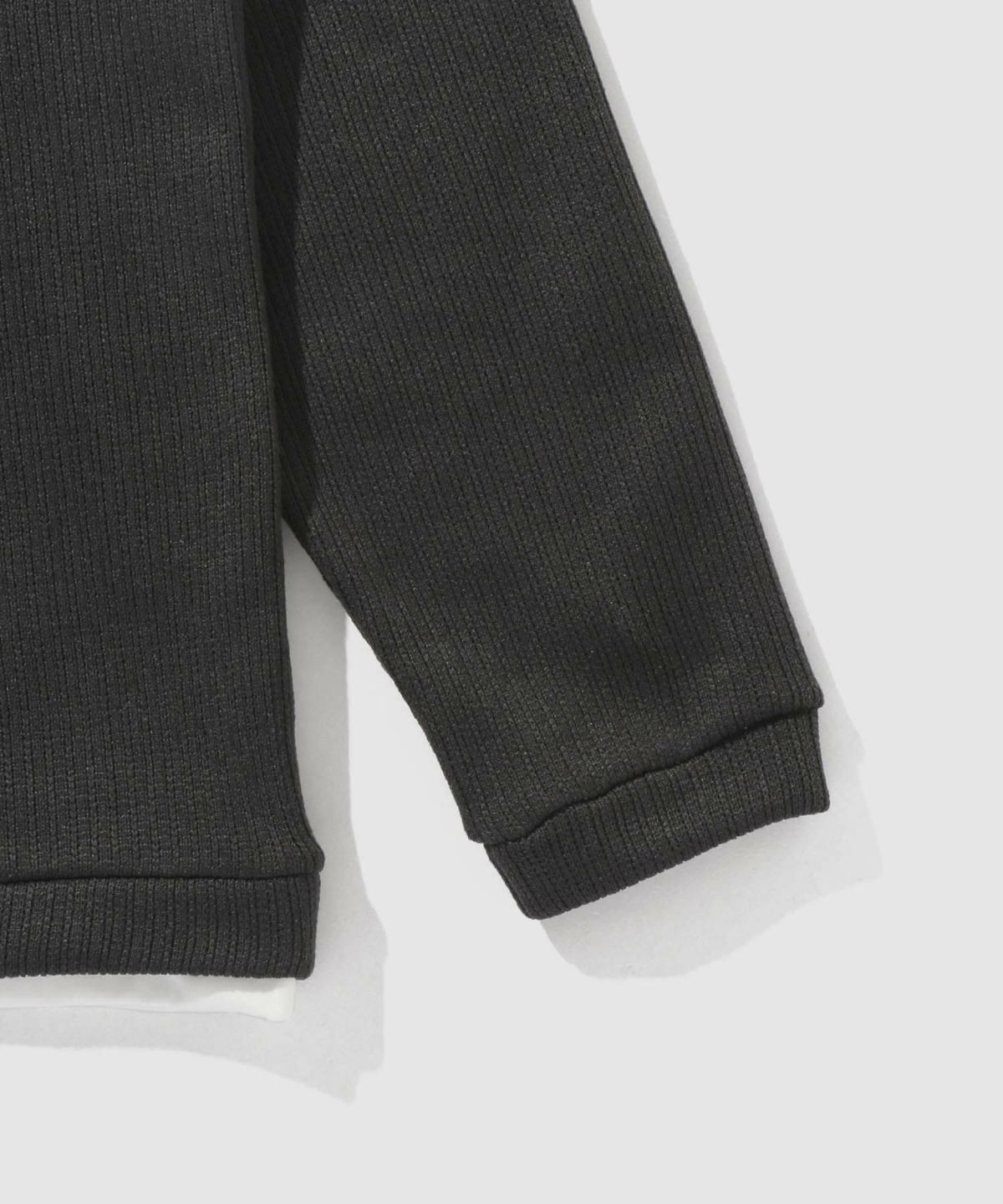 NAVY 針抜き裏起毛フェイクキーネックトレーナー メンズ