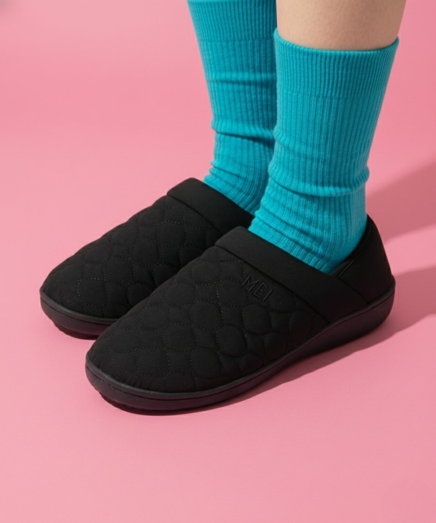 【MEI/メイ】キルトモックシューズ / 2WAY バブーシュ / ひょうたんキルト / 裏ボア / ユニセックス / キャンプ / ルームシューズ商品画像-4