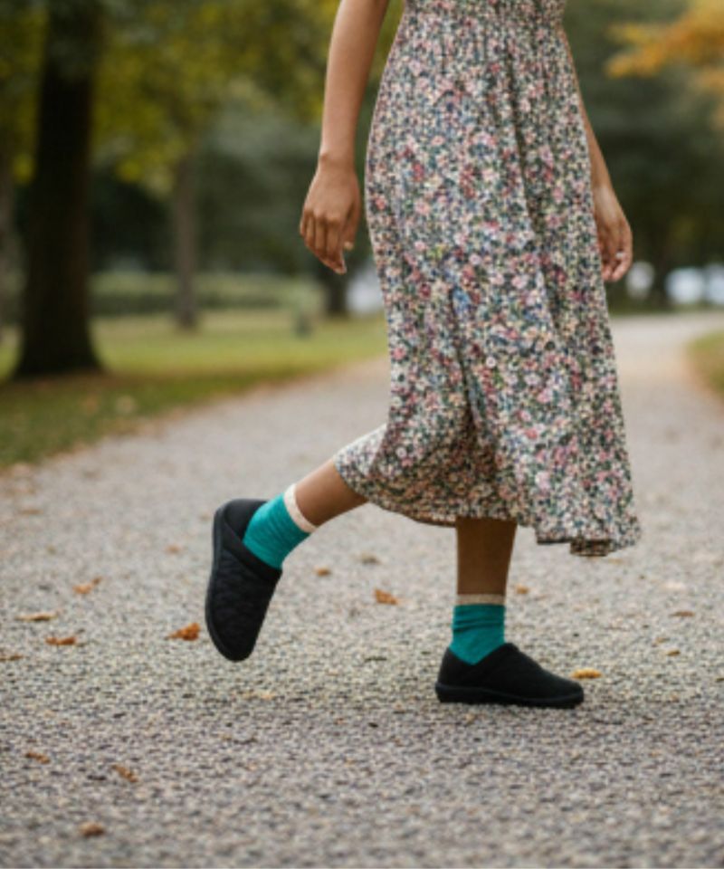 【MEI/メイ】キルトモックシューズ / 2WAY バブーシュ / ひょうたんキルト / 裏ボア / ユニセックス / キャンプ / ルームシューズ商品画像-28