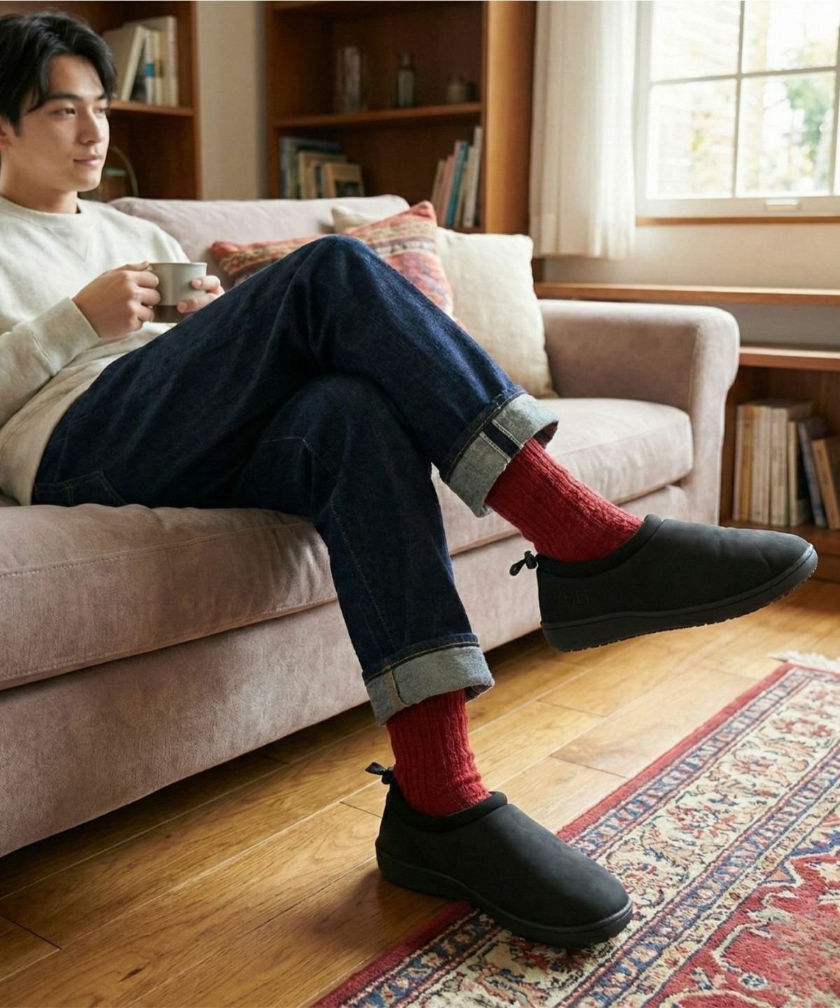 MEI ムートンモックシューズ メンズ