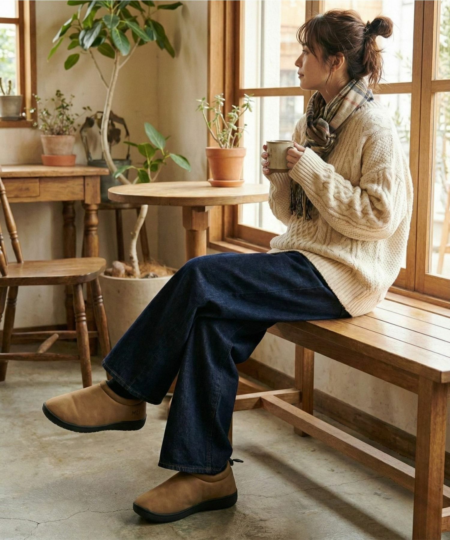 【MEI/メイ】ムートンモックシューズ / 裏ボア 2WAY ドローコード付き / ユニセックス / アウトドア / ルームシューズ商品画像-9