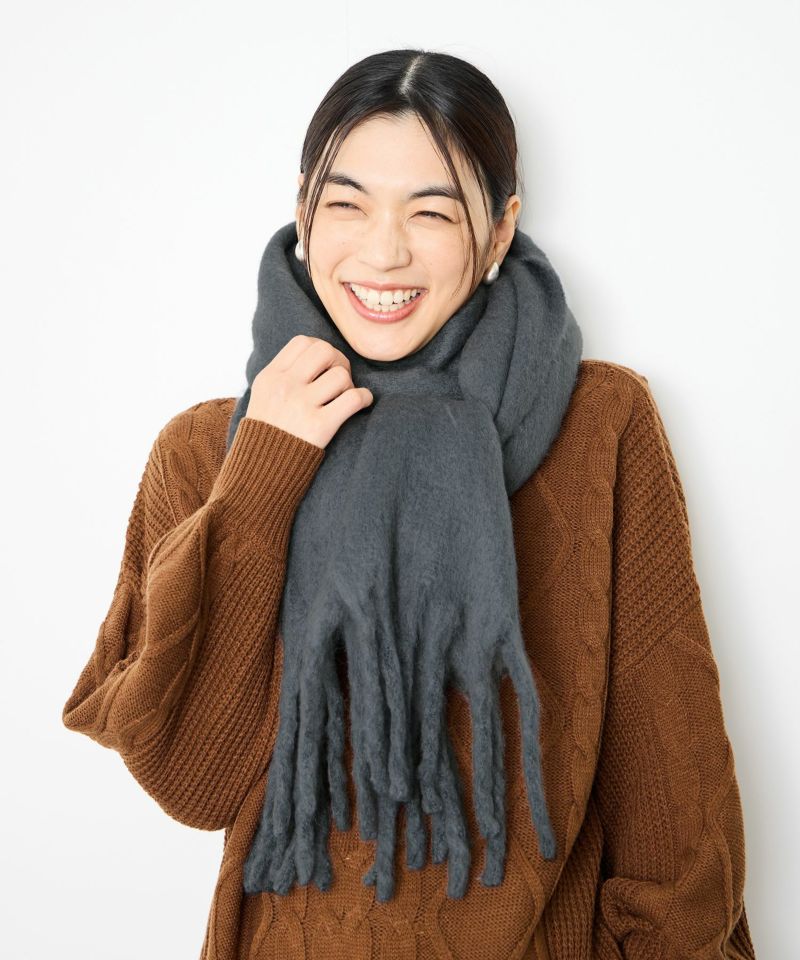 Idnes  無地ボリュームストール レディース商品画像-1