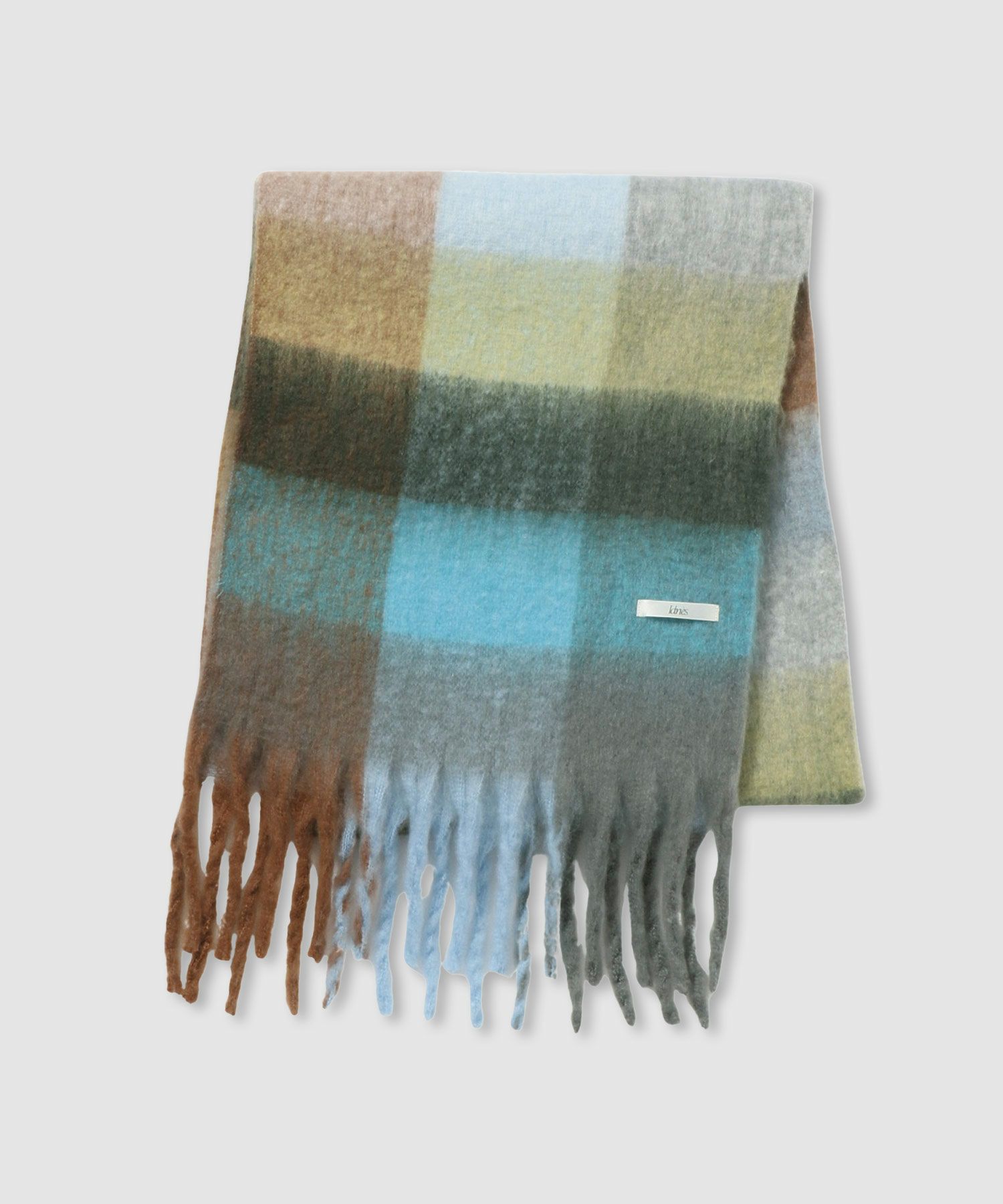 Idnes  マルチチェックボリュームストール レディース商品画像-8