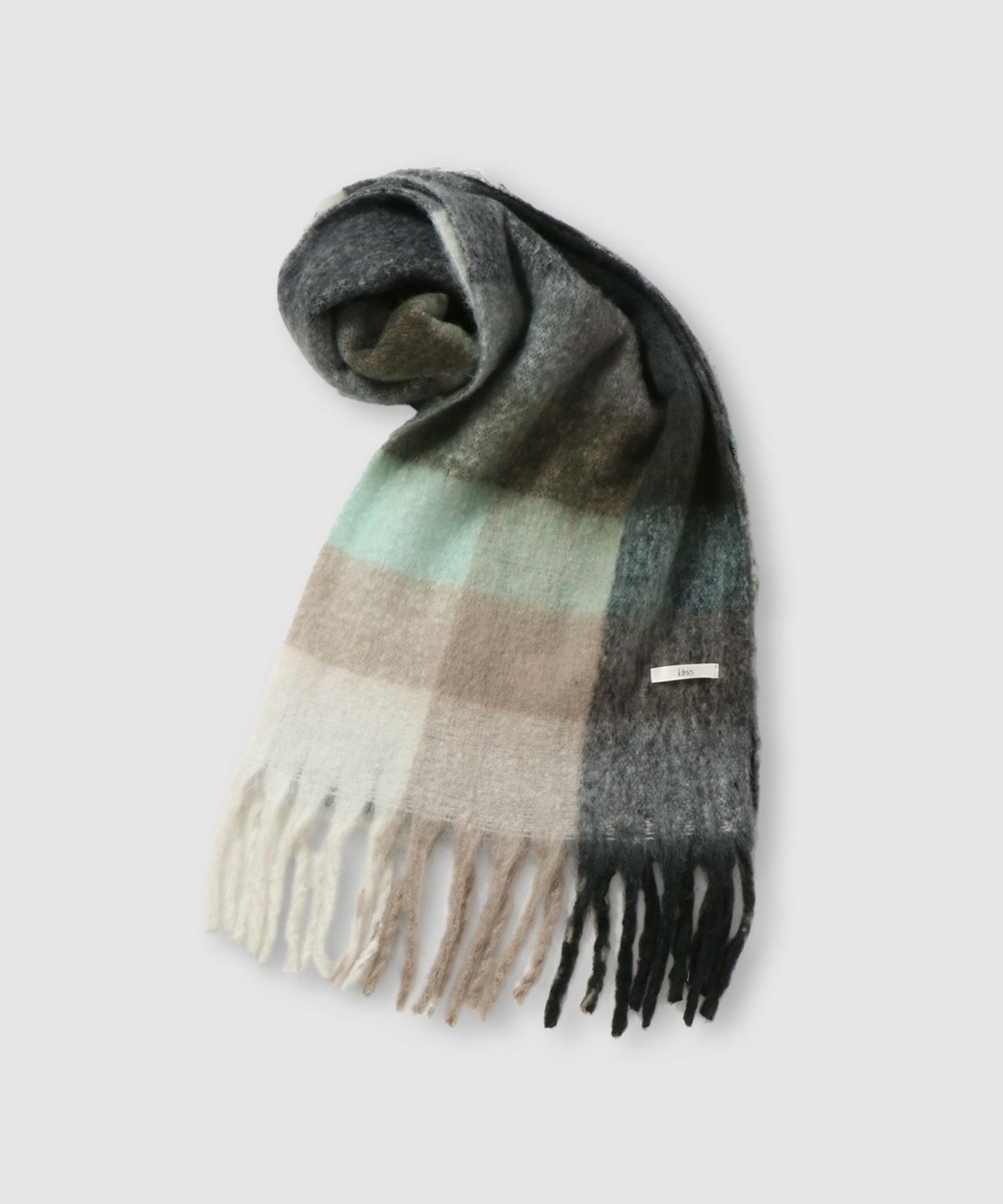 Idnes マルチチェックボリュームストール レディース