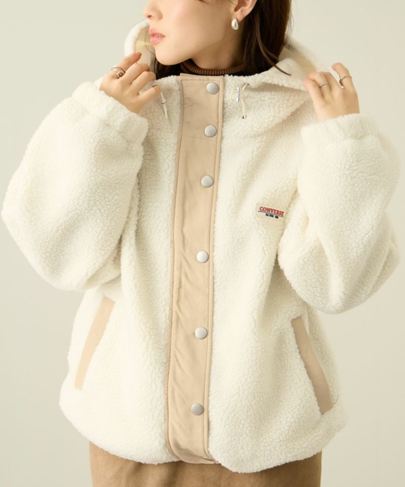 CONVERSE  ボアフードジャケット レディース商品画像-2