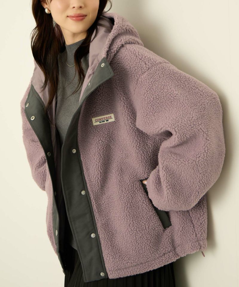 CONVERSE  ボアフードジャケット レディース商品画像-3
