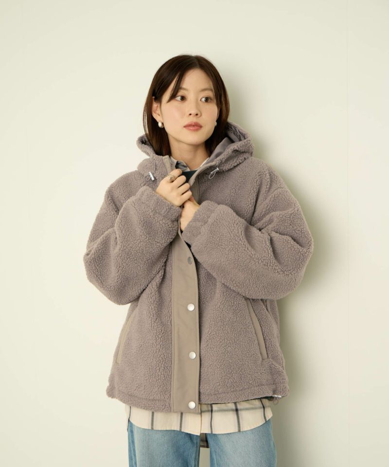 CONVERSE  ボアフードジャケット レディース商品画像-4