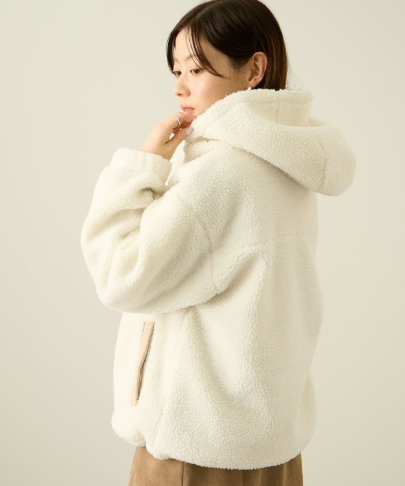 CONVERSE ボアフードジャケット レディース商品画像-7