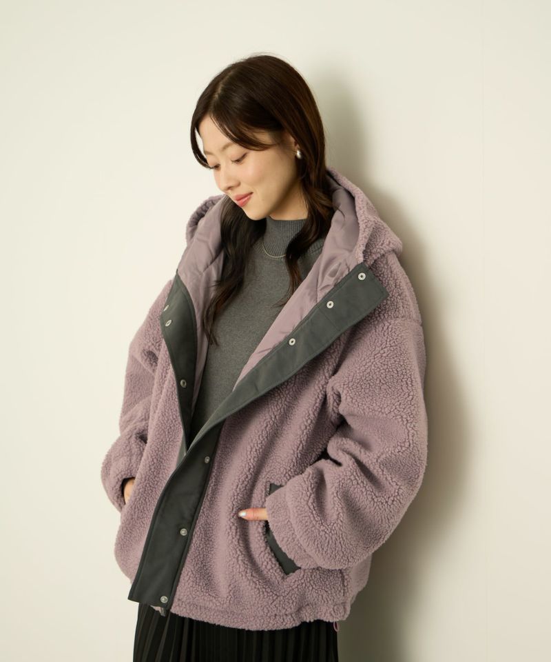 CONVERSE  ボアフードジャケット レディース商品画像-10