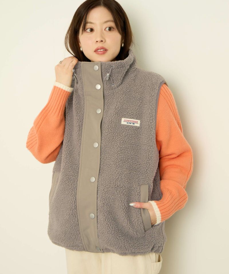 CONVERSE ボアベスト レディース商品画像-4