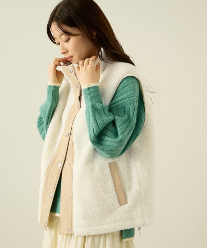 CONVERSE ボアベスト レディース商品画像-8