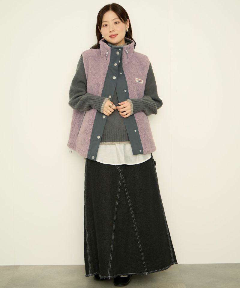 CONVERSE ボアベスト レディース商品画像-12