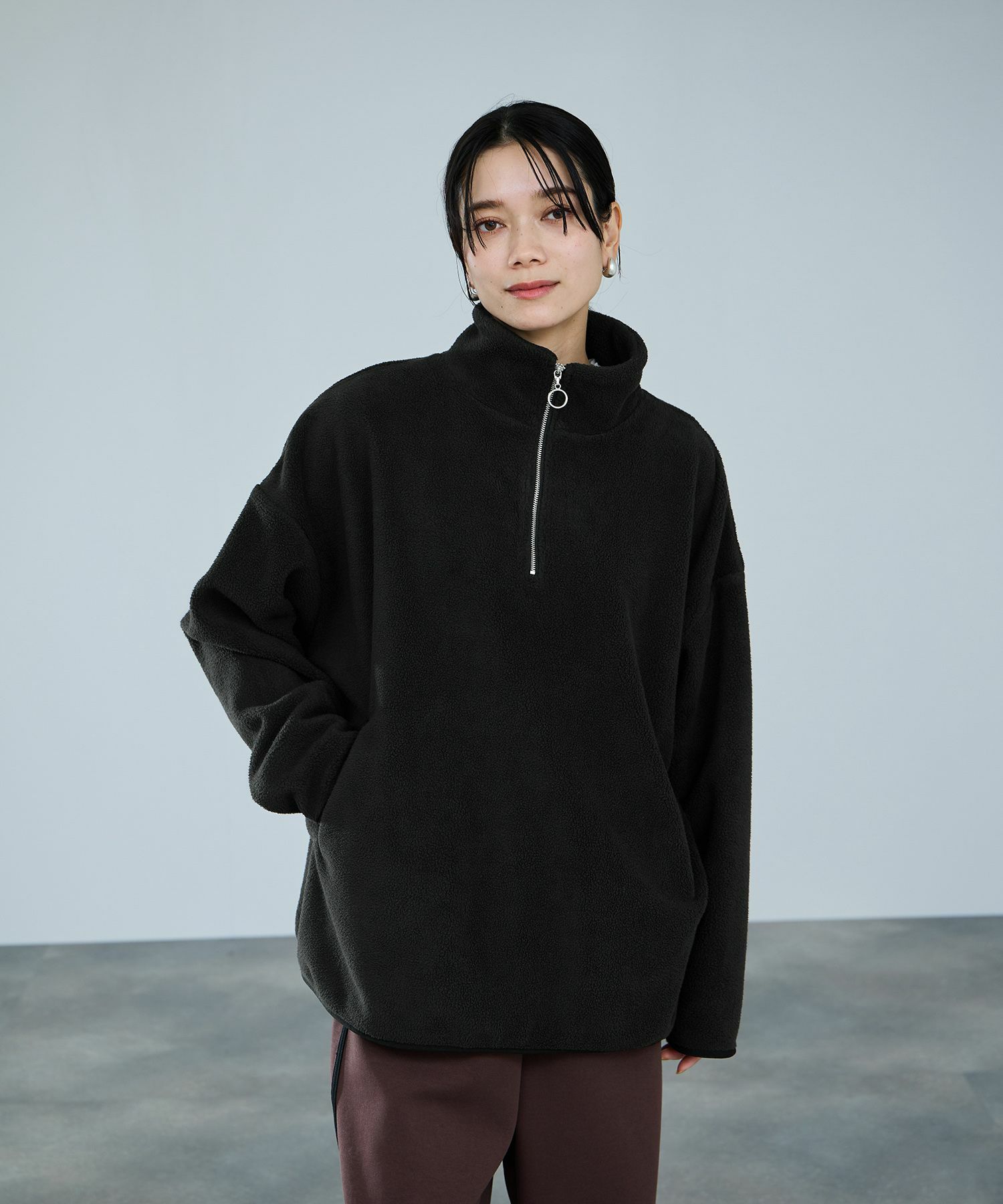 milli de l'air  ライトボアハーフジッププルオーバー レディース商品サムネイル-4