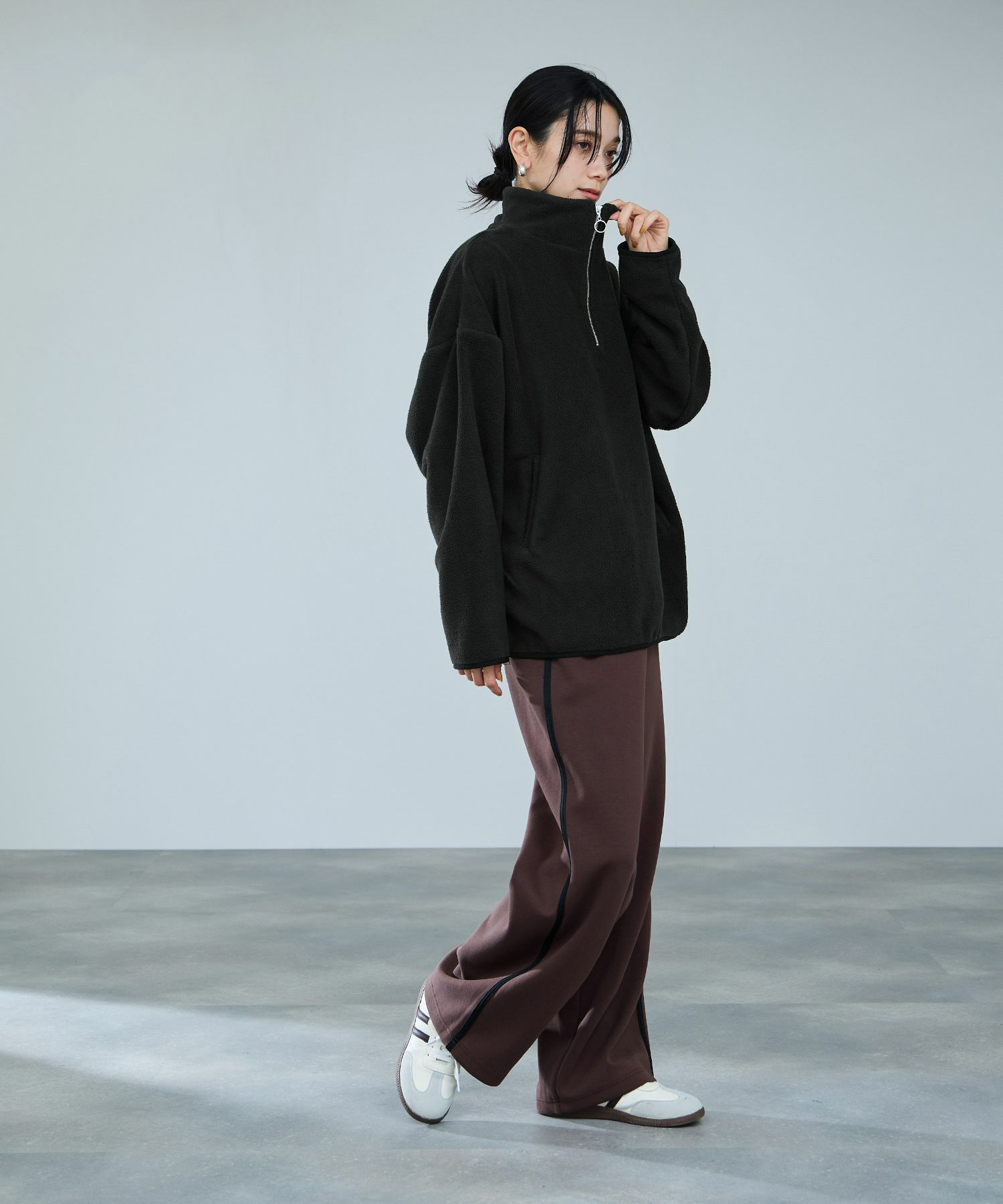 milli de l'air  ライトボアハーフジッププルオーバー レディース商品画像-8