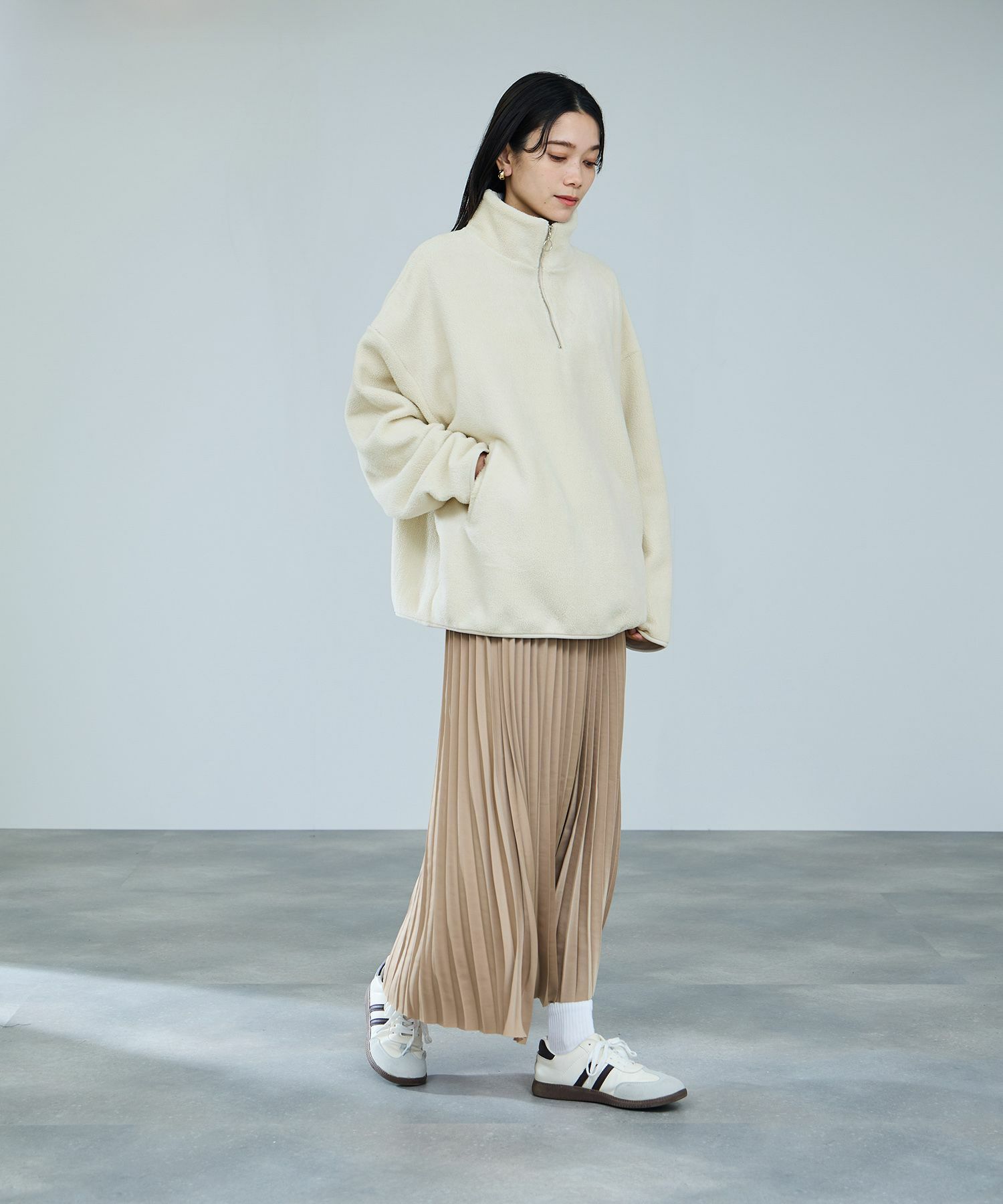 milli de l'air  ライトボアハーフジッププルオーバー レディース商品画像-11