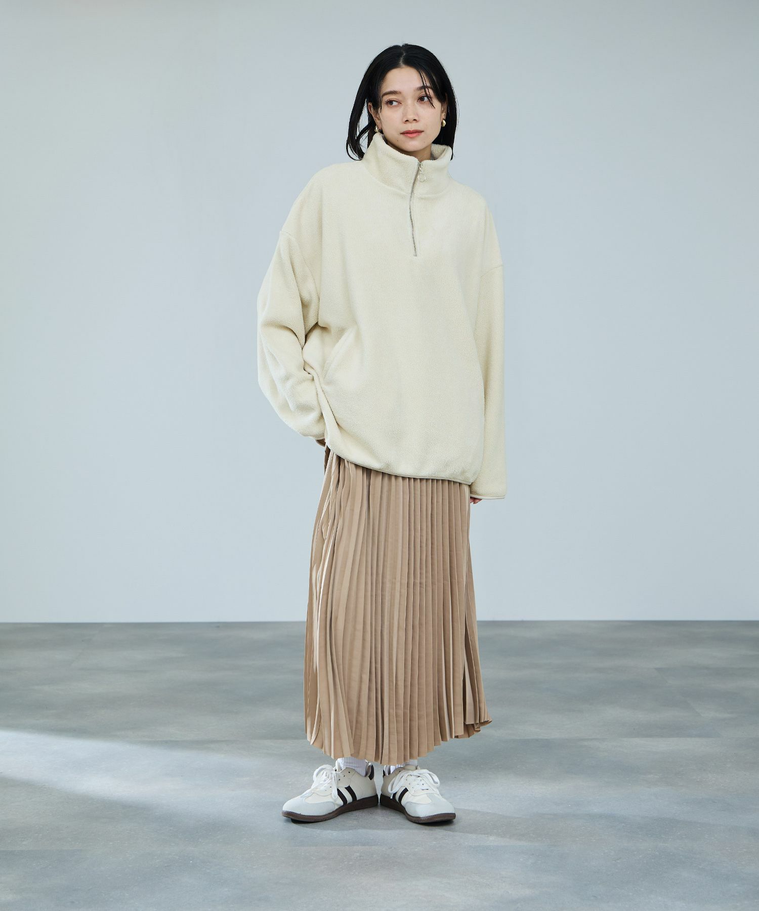 [値下げ]milli de l'air  ライトボアハーフジッププルオーバー レディース商品画像-12