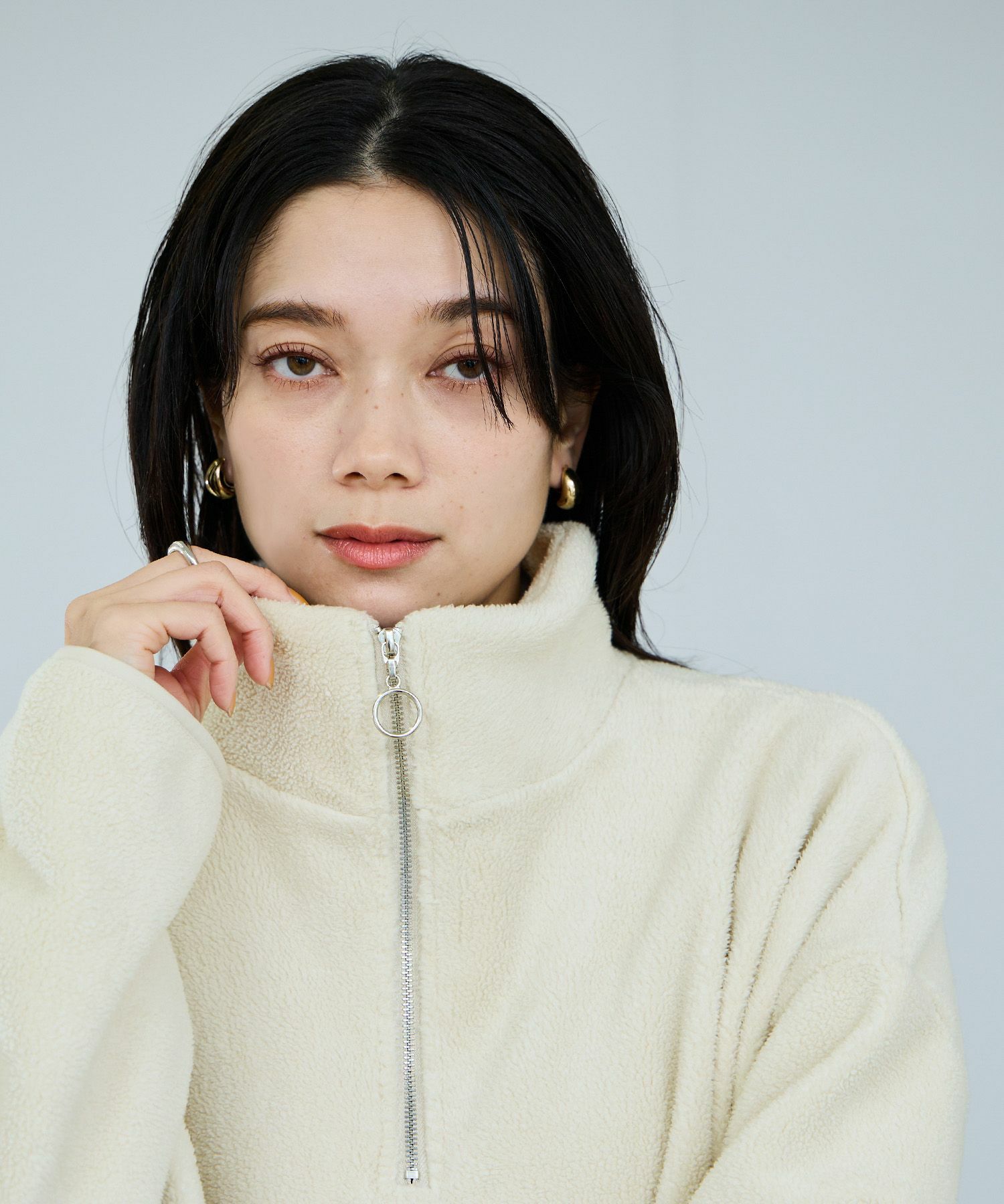 milli de l'air  ライトボアハーフジッププルオーバー レディース商品画像-13