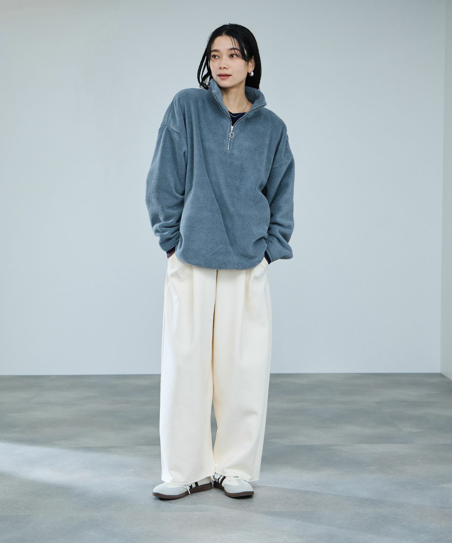 milli de l'air  ライトボアハーフジッププルオーバー レディース商品画像-17