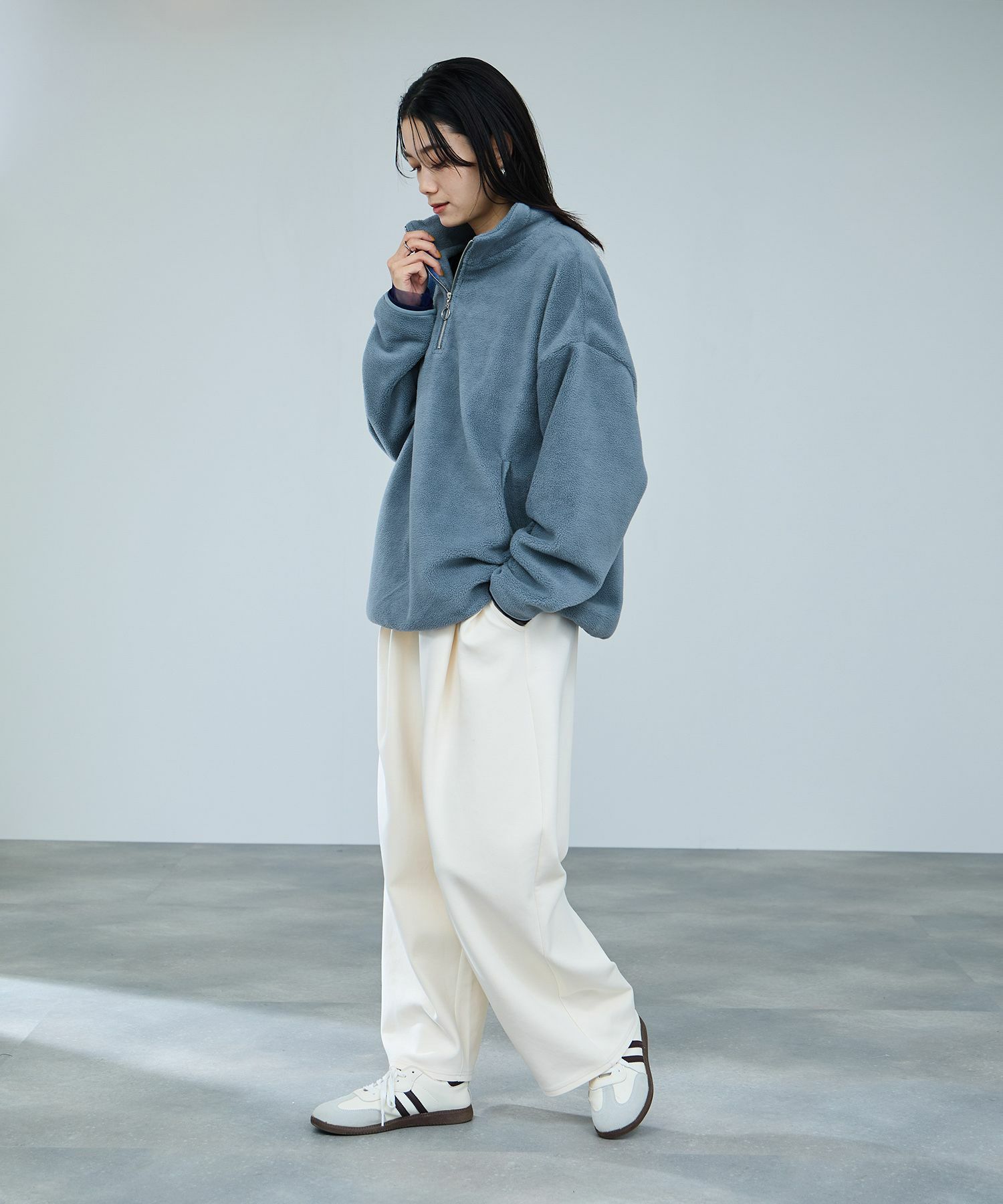 milli de l'air  ライトボアハーフジッププルオーバー レディース商品画像-18