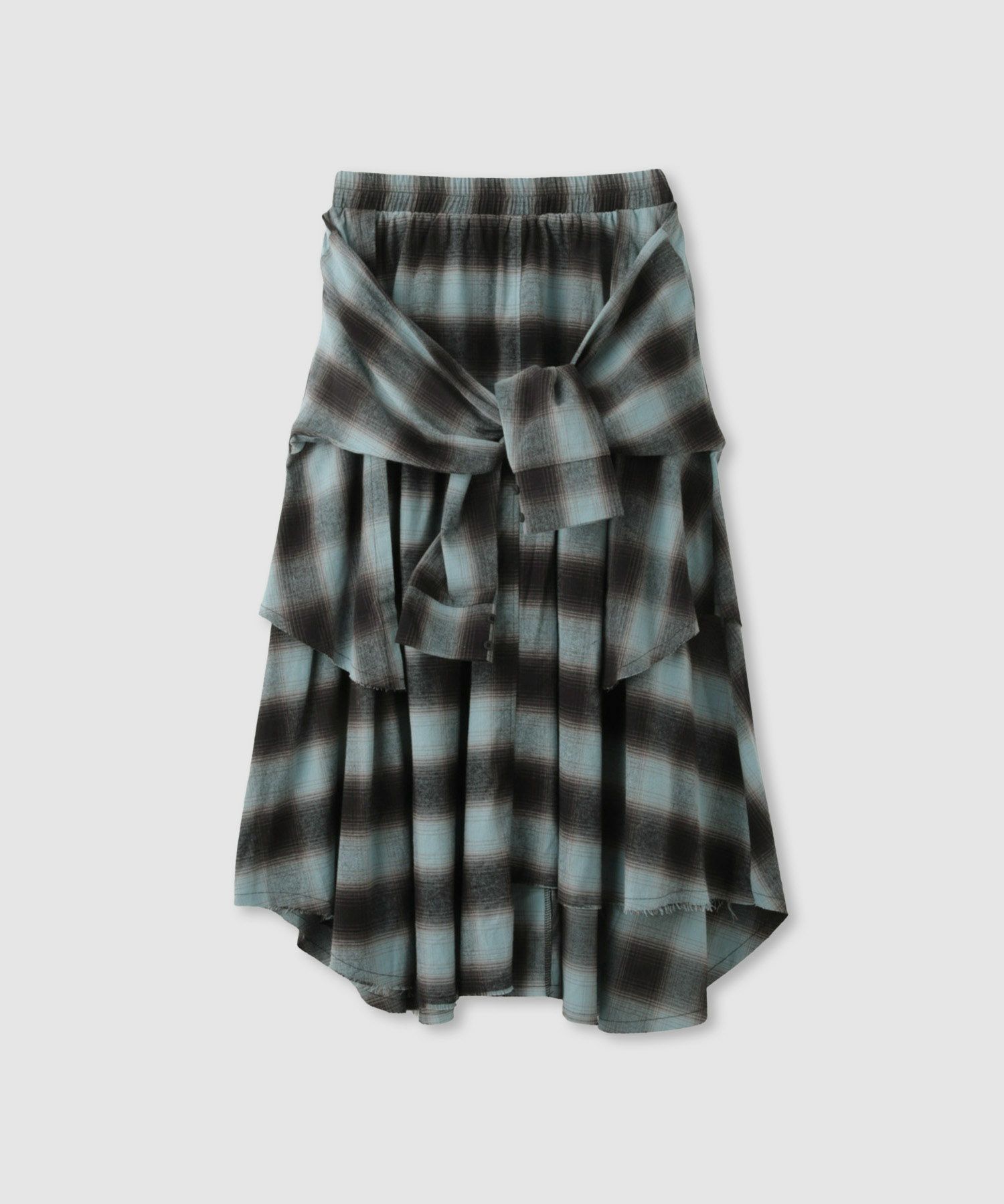 milli de l'air  フェイクスリーブチェックスカート レディース商品画像-13