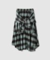 milli de l'air フェイクスリーブチェックスカート レディース