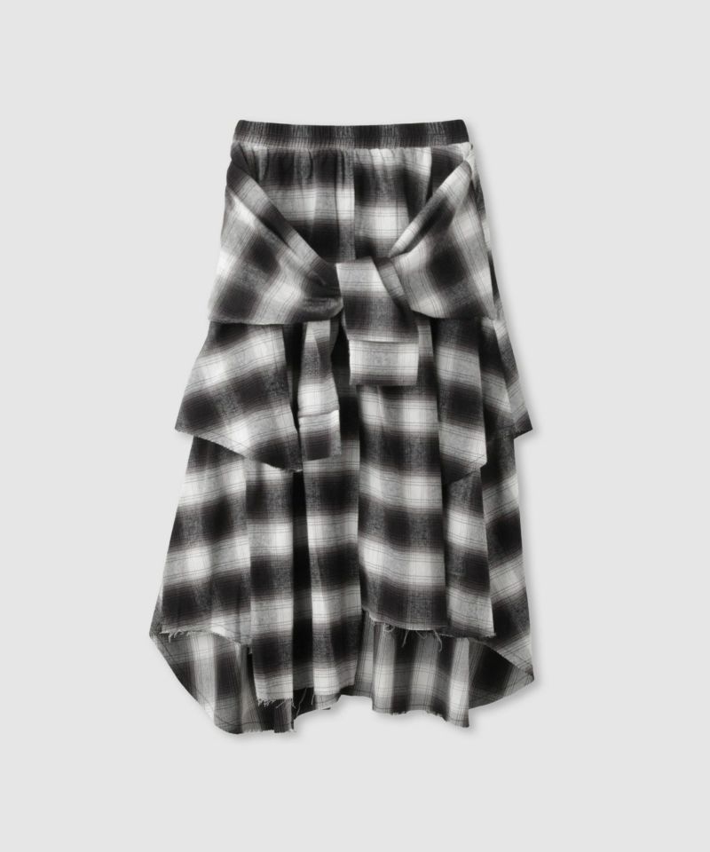 milli de l'air  フェイクスリーブチェックスカート レディース商品画像-14