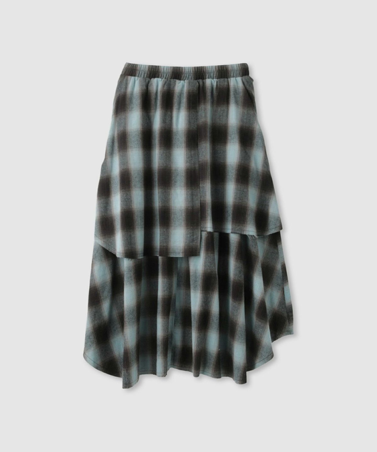 milli de l'air フェイクスリーブチェックスカート レディース